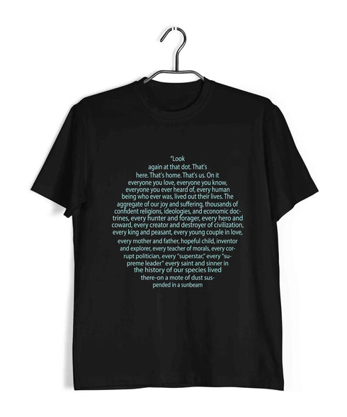 Nerd Physics CARL SAGAN PALE BLUE DOT Custom Printed Graphic Design T-Shirt for Men